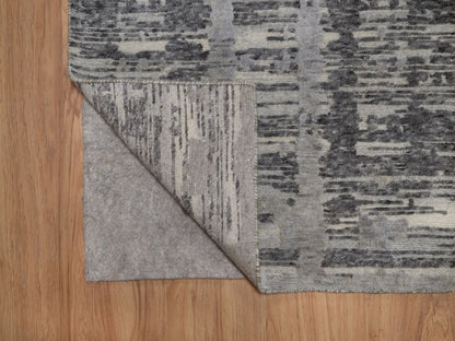 Modern / Contemporary hand-knotted wool runner in Gray, 2'6" x 14' — SKU O091810 (view 3)