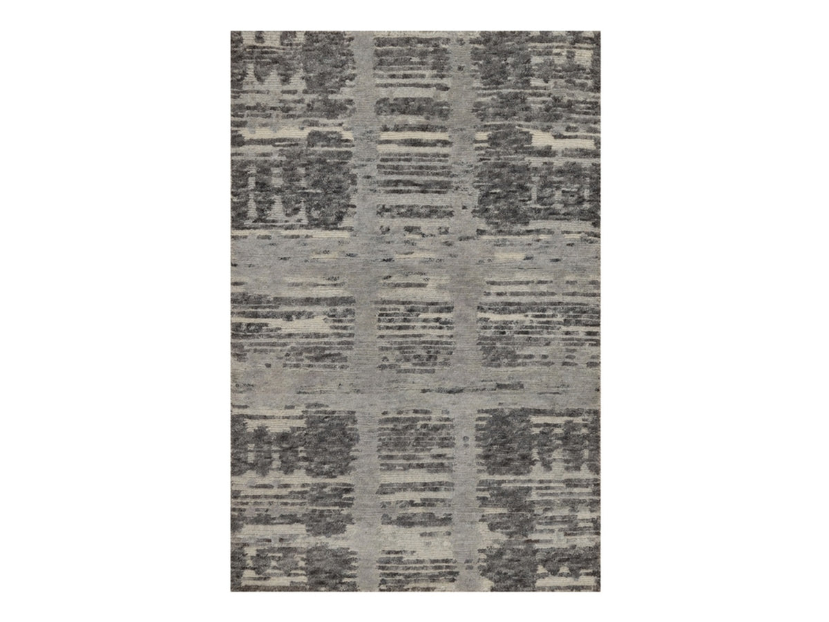 Modern / Contemporary hand-knotted wool rug in Gray, 2' x 3'1" — SKU O091811