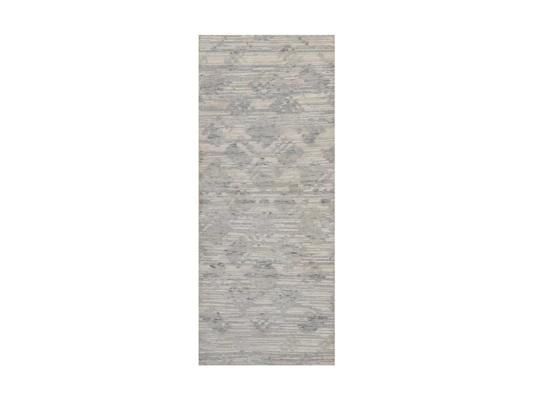 Modern / Contemporary hand-knotted wool runner in Gray, 2'6" x 6'3" — SKU O091814