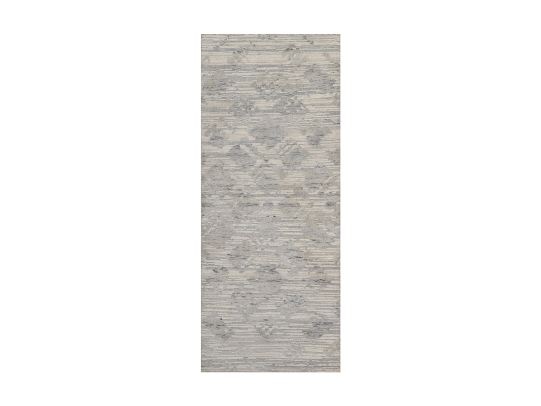 Modern / Contemporary hand-knotted wool runner in Gray, 2'6" x 6'3" — SKU O091817