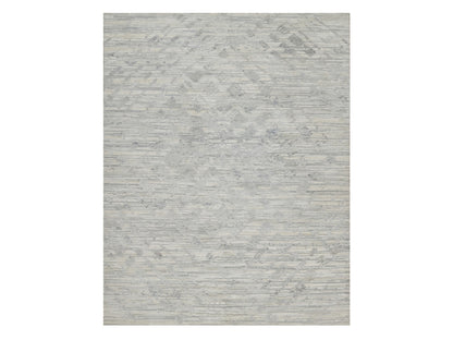 Modern / Contemporary hand-knotted wool rug in Gray, 8' x 10'2" — SKU O091819