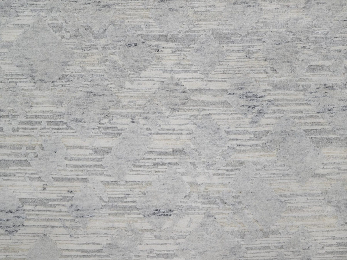Modern / Contemporary hand-knotted wool rug in Gray, 8' x 10'2" — SKU O091819 (view 8)