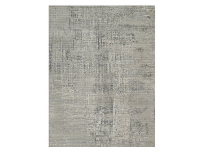 Modern / Contemporary hand-knotted wool rug in Gray, 8'11" x 11'11" — SKU O091822