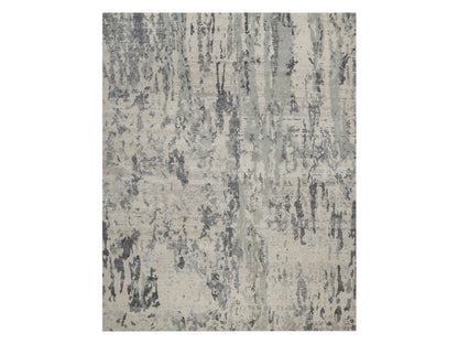 Modern / Contemporary hand-knotted wool rug in Ivory, 8' x 10' — SKU O091825