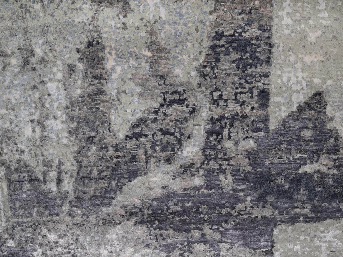 Modern / Contemporary hand-knotted wool rug in Gray, 8'2" x 10' — SKU O091827 (view 8)