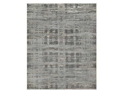 Modern / Contemporary hand-knotted wool rug in Gray, 8'1" x 10'1" — SKU O091832
