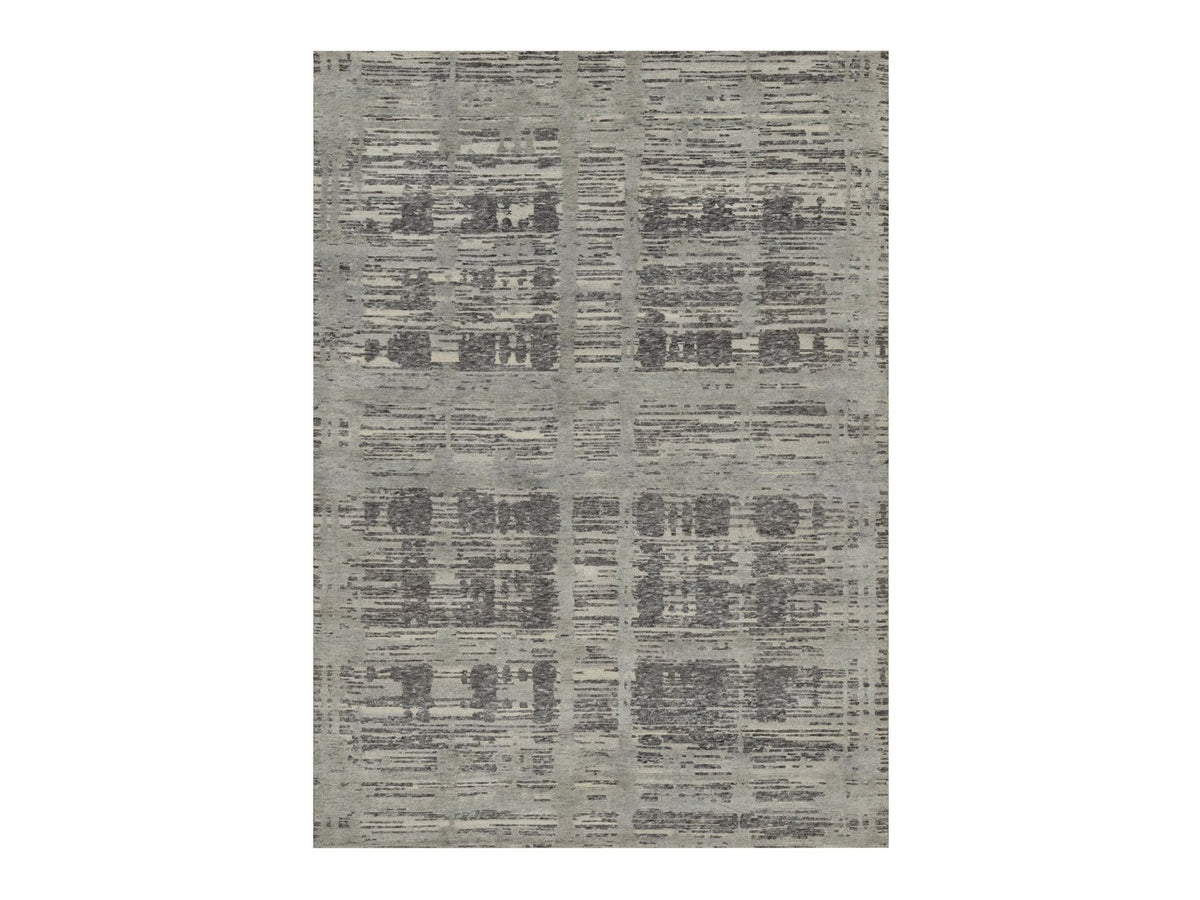 Modern / Contemporary hand-knotted wool rug in Gray, 5' x 7' — SKU O091833