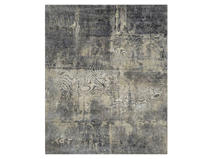 Modern / Contemporary hand-knotted wool rug in Ivory, 8'1" x 9'11" — SKU O091840