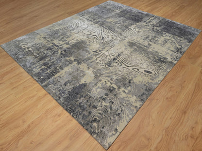 Modern / Contemporary hand-knotted wool rug in Ivory, 8'1" x 9'11" — SKU O091840 (view 3)