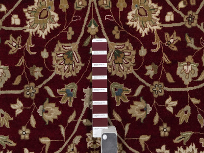 Red 5'9" x 8'0" Fine Oriental Hand knotted Wool/Silk Rug - Sku: O091844
