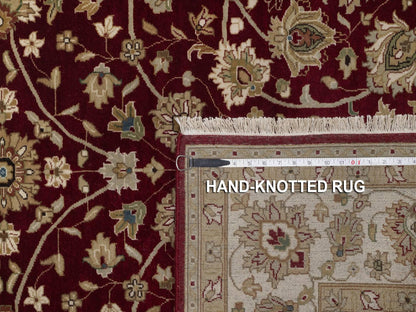 Tabriz Fine Oriental hand-knotted wool/silk rug in Red & Ivory, 5'9" x 8' — SKU O091844 (view 8)