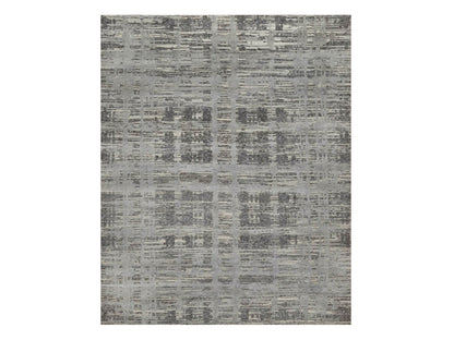 Modern / Contemporary hand-knotted wool rug in Gray, 8'1" x 10'2" — SKU O091847
