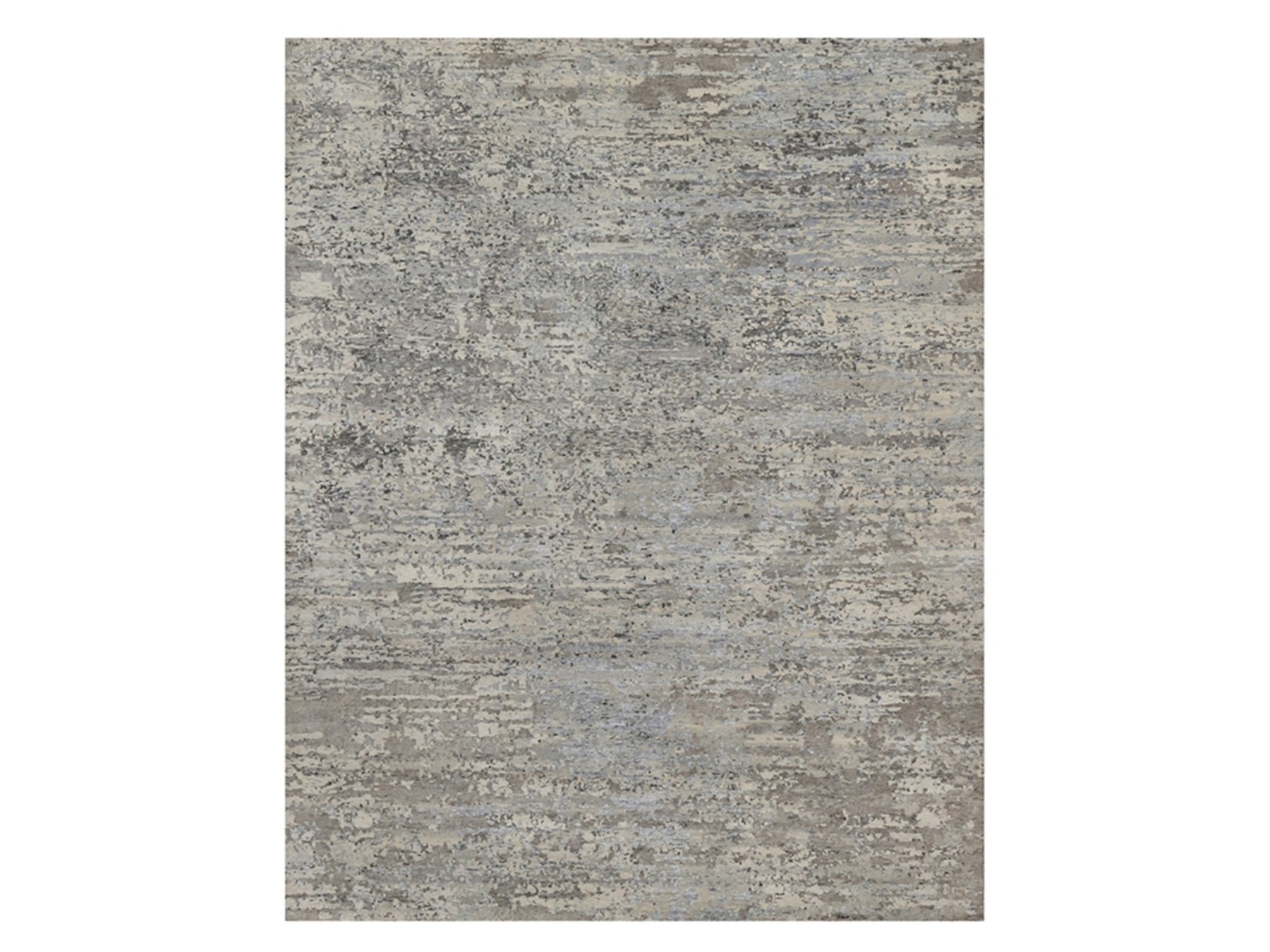 Modern / Contemporary hand-knotted wool rug in Ivory, 8' x 10'2" — SKU O091851