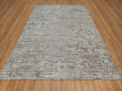 Modern / Contemporary hand-knotted wool rug in Ivory, 8' x 10'2" — SKU O091851 (view 2)
