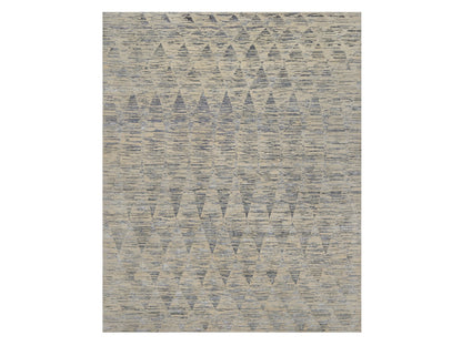 Modern / Contemporary hand-knotted wool rug in Ivory, 8'1" x 10' — SKU O091855