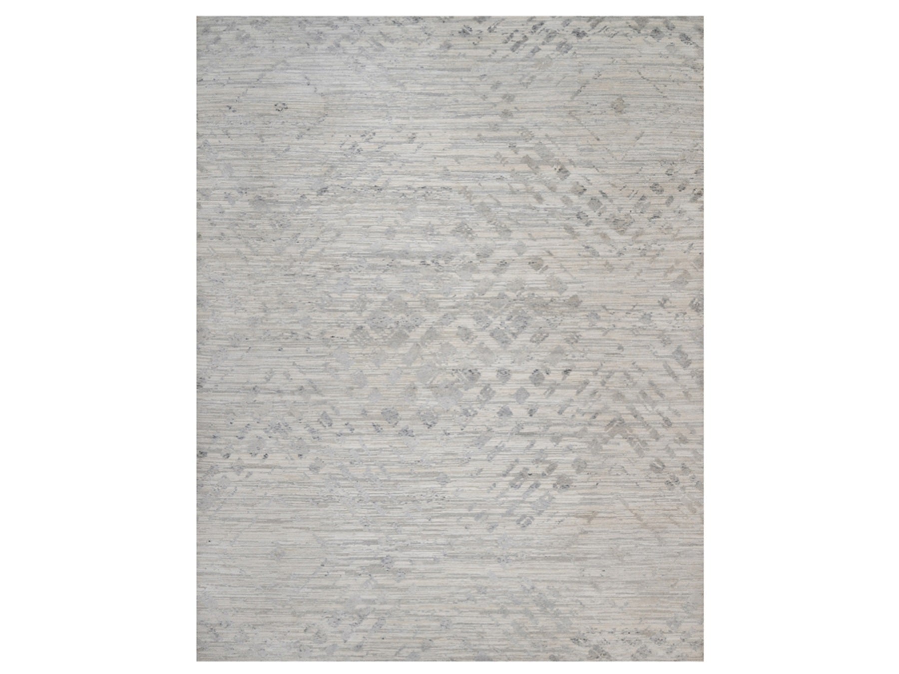 Modern / Contemporary hand-knotted wool rug in Gray, 11'11" x 15'3" — SKU O091856