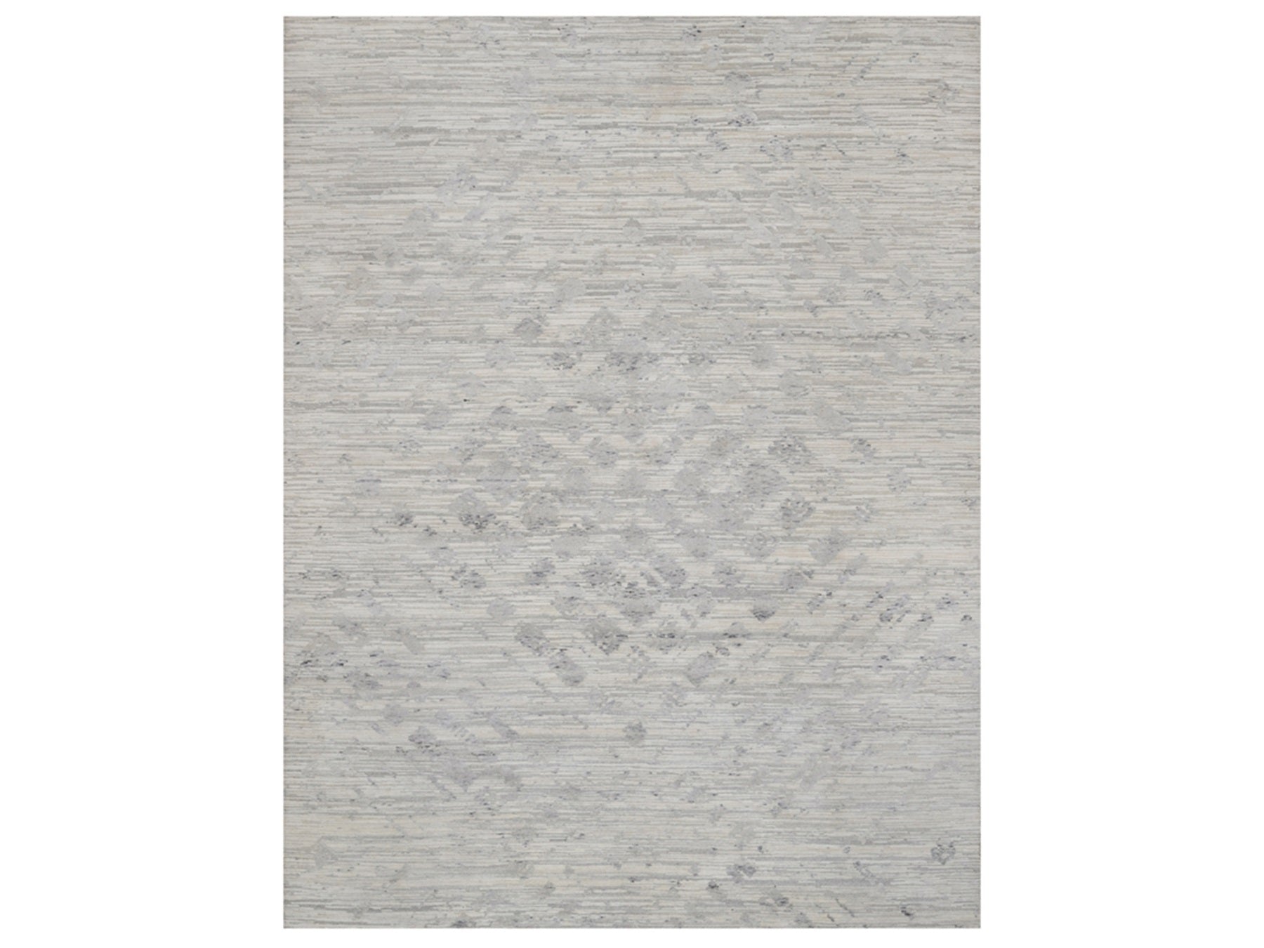 Modern / Contemporary hand-knotted wool rug in Gray, 9' x 12'1" — SKU O091859