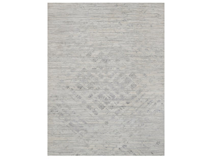 Modern / Contemporary hand-knotted wool rug in Gray, 9' x 12'1" — SKU O091859