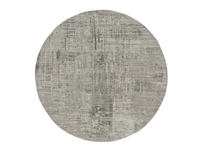 Modern / Contemporary hand-knotted wool rug in Gray, 9'11" x 9'11" — SKU O091862