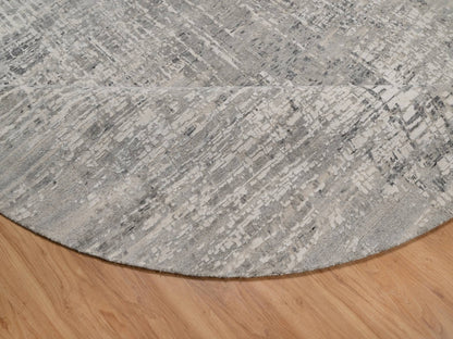 Modern / Contemporary hand-knotted wool rug in Gray, 9'11" x 9'11" — SKU O091862 (view 6)