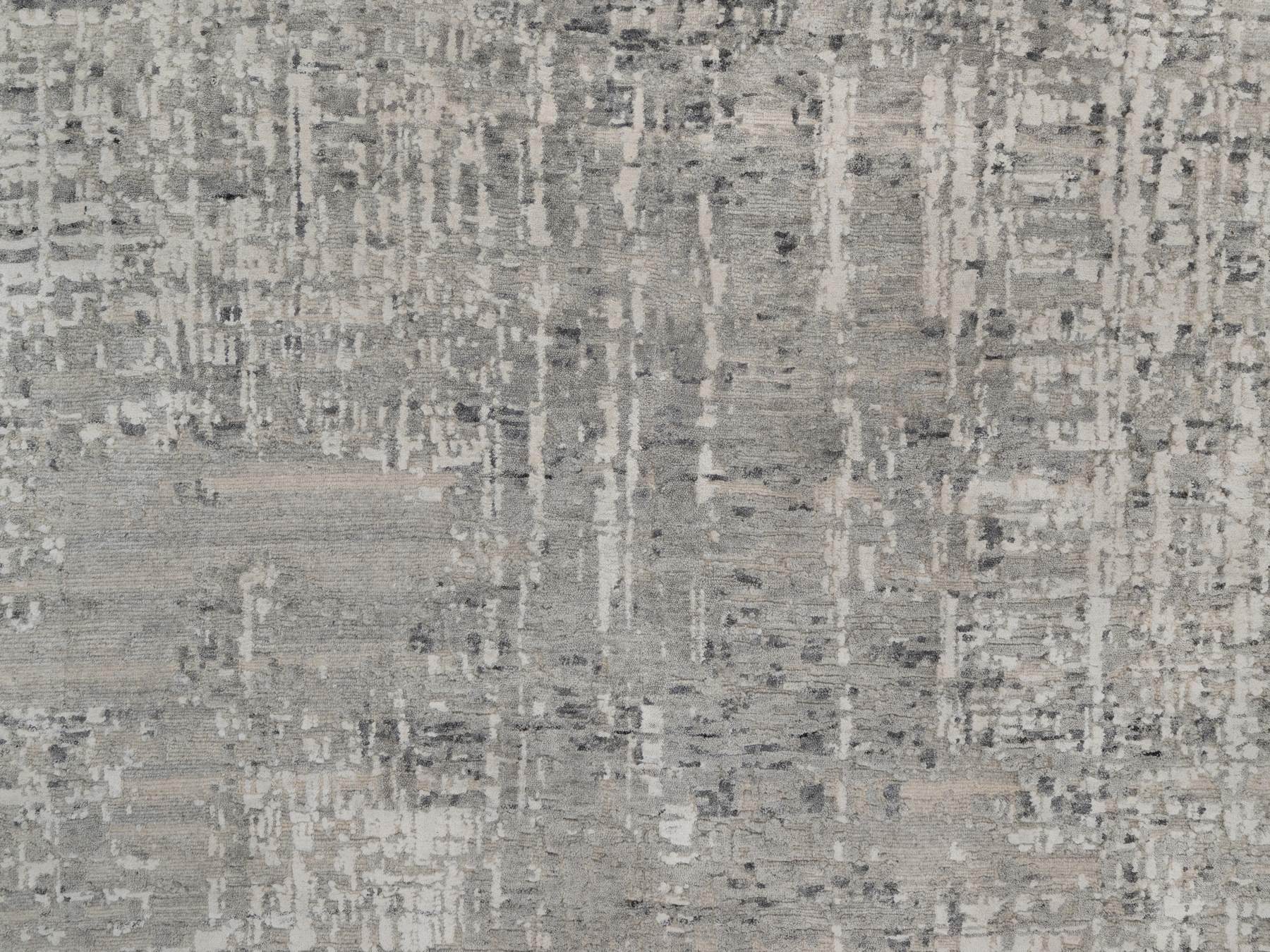 Modern / Contemporary hand-knotted wool rug in Gray, 9'11" x 9'11" — SKU O091862 (view 8)