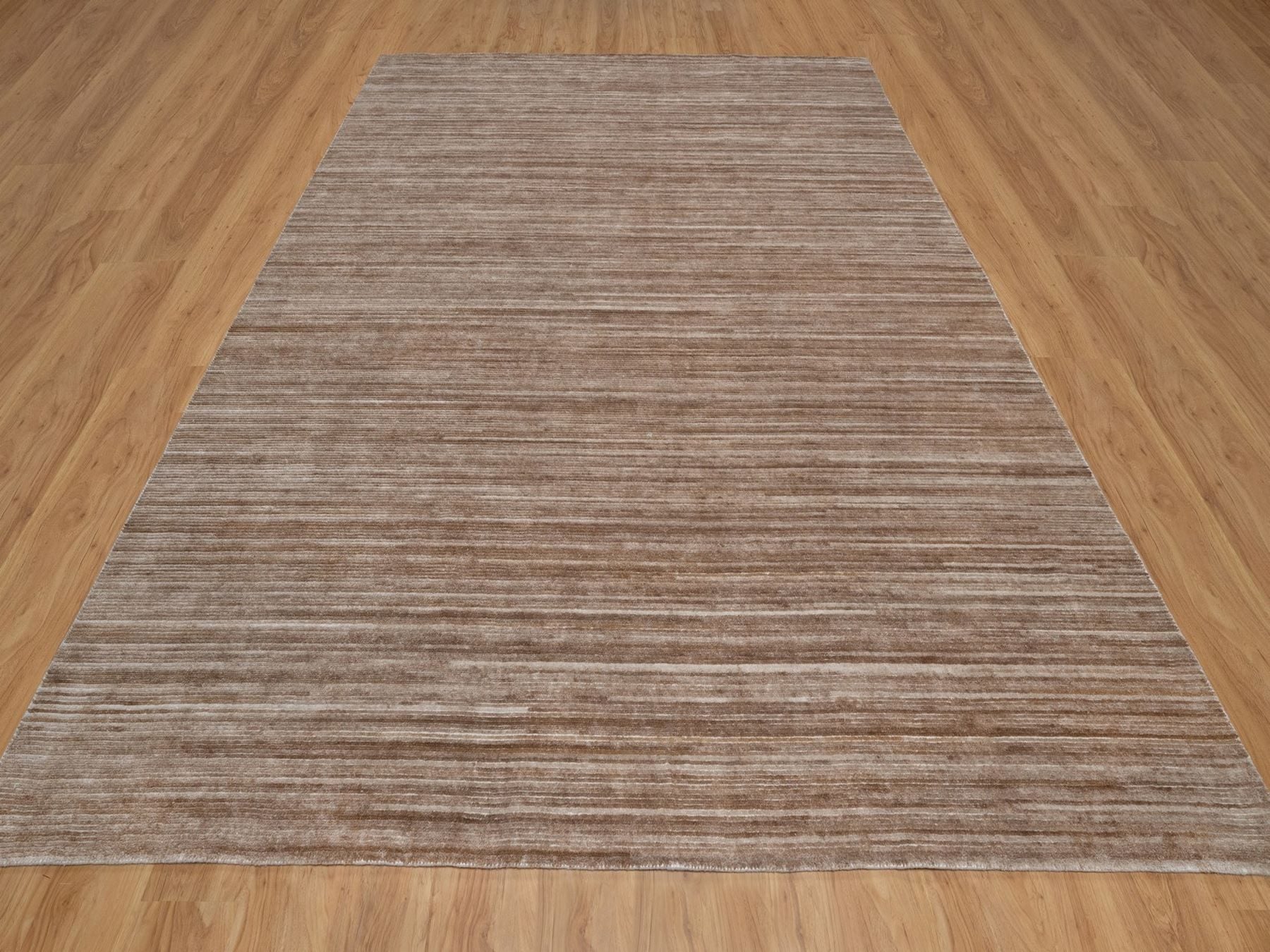 Brown 9'1" x 12'1" Modern and Contemporary Handloom Polyester Rug - Sku: O091869