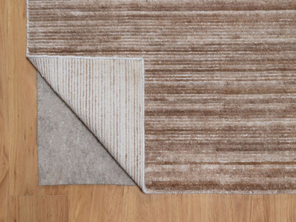 Brown 9'1" x 12'1" Modern and Contemporary Handloom Polyester Rug - Sku: O091869