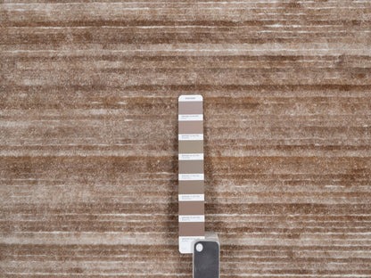 Brown 9'1" x 12'1" Modern and Contemporary Handloom Polyester Rug - Sku: O091869