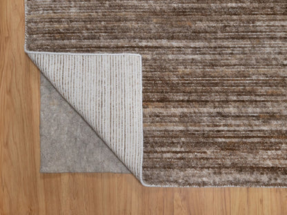 Brown 8'1" x 10'1" Modern and Contemporary Handloom Polyester Rug - Sku: O091870