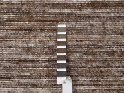 Brown 8'1" x 10'1" Modern and Contemporary Handloom Polyester Rug - Sku: O091870