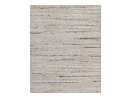 Modern / Contemporary hand-knotted polyester rug in Ivory, 8'1" x 10'1" — SKU O091871