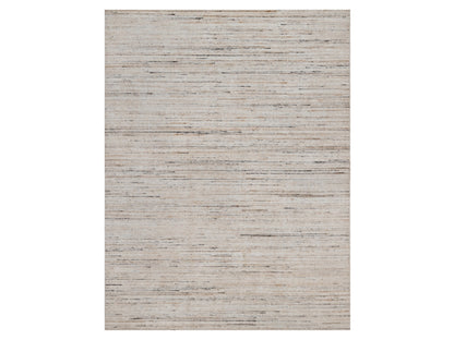Ivory 9'1" x 12'0" Modern and Contemporary Handloom Polyester Rug - Sku: O091873
