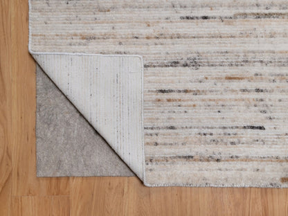 Ivory 9'1" x 12'0" Modern and Contemporary Handloom Polyester Rug - Sku: O091873