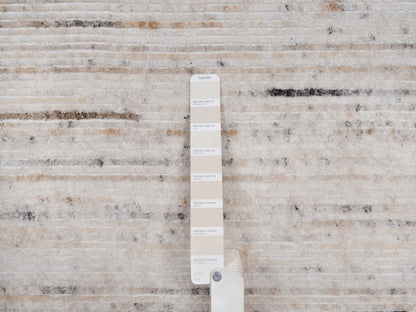 Ivory 9'1" x 12'0" Modern and Contemporary Handloom Polyester Rug - Sku: O091873