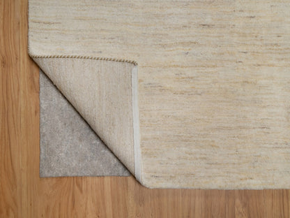 Gabbeh Modern / Contemporary hand-knotted wool rug in Ivory, 9'11" x 10'4" — SKU O091876 (view 4)