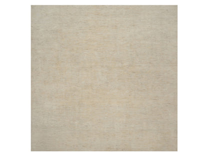 Gabbeh Modern / Contemporary hand-knotted wool rug in Ivory, 12'1" x 12'1" — SKU O091877