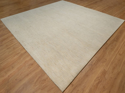 Gabbeh Modern / Contemporary hand-knotted wool rug in Ivory, 12'1" x 12'1" — SKU O091877 (view 3)