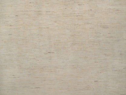 Gabbeh Modern / Contemporary hand-knotted wool rug in Ivory, 12'1" x 12'1" — SKU O091877 (view 8)