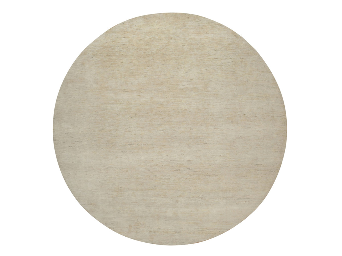 Gabbeh Modern / Contemporary hand-knotted wool rug in Ivory, 14' x 14' — SKU O091880