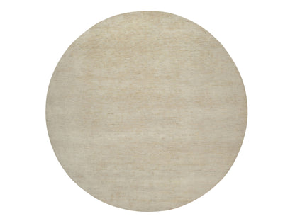 Gabbeh Modern / Contemporary hand-knotted wool rug in Ivory, 14' x 14' — SKU O091880