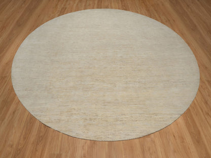 Gabbeh Modern / Contemporary hand-knotted wool rug in Ivory, 14' x 14' — SKU O091880 (view 2)