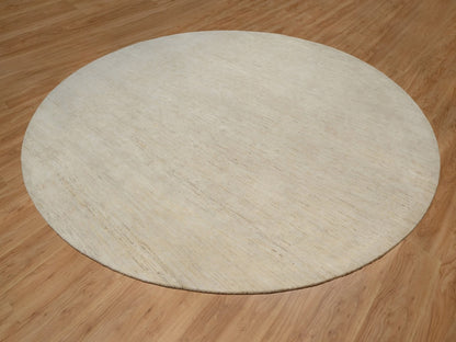 Gabbeh Modern / Contemporary hand-knotted wool rug in Ivory, 14' x 14' — SKU O091880 (view 3)
