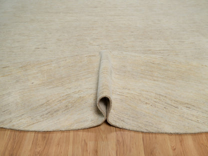 Gabbeh Modern / Contemporary hand-knotted wool rug in Ivory, 14' x 14' — SKU O091880 (view 5)