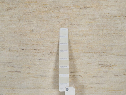 Gabbeh Modern / Contemporary hand-knotted wool rug in Ivory, 14' x 14' — SKU O091880 (view 7)