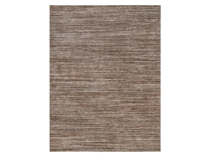 Brown 9'0" x 12'1" Modern and Contemporary Handloom Polyester Rug - Sku: O091881