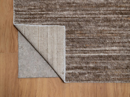 Brown 9'0" x 12'1" Modern and Contemporary Handloom Polyester Rug - Sku: O091881