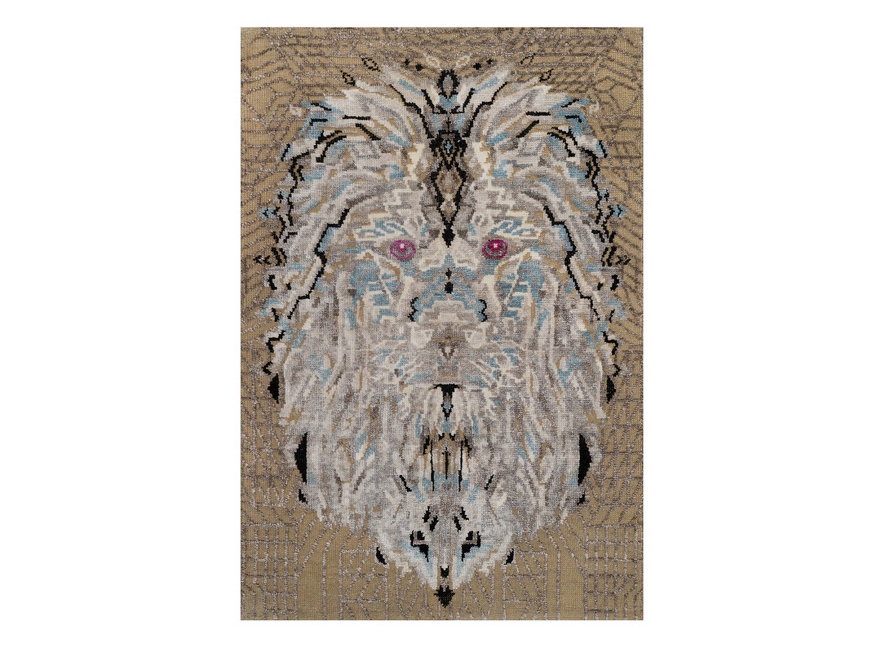 Brown 2'0" x 3'0" Modern and Contemporary Hand knotted Wool/Silk Rug - Sku: O091885