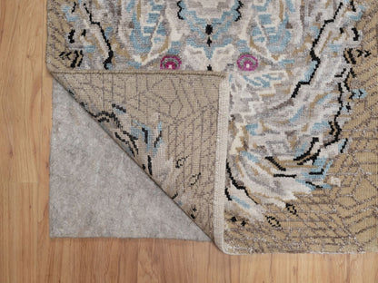 Brown 2'0" x 3'0" Modern and Contemporary Hand knotted Wool/Silk Rug - Sku: O091885