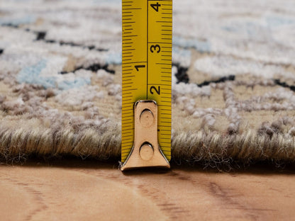 Brown 2'0" x 3'0" Modern and Contemporary Hand knotted Wool/Silk Rug - Sku: O091885