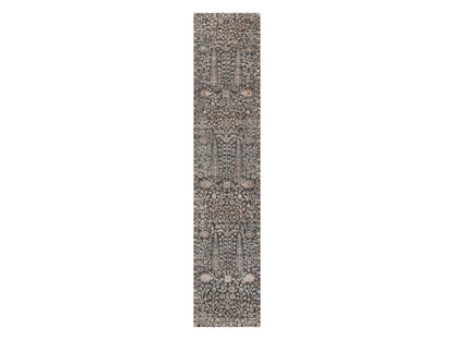 Brown 2'4" x 11'11" Transitional Hand knotted Wool/Silk Rug - Sku: O091901